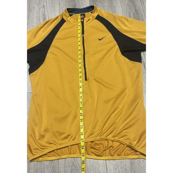 Vintage Nike Yellow ACG Cycling Shirt Swoosh 90s Jersey 1/4 Zip USA Men's XL - Picture 6 of 7